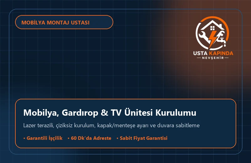 Nevşehir Mobilya Montaj Ustası - Gardırop ve TV Ünitesi Kurulumu